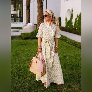 Anne Claire ruffle wrap dress